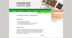 Desktop Screenshot of hauskauf-inspektor.de